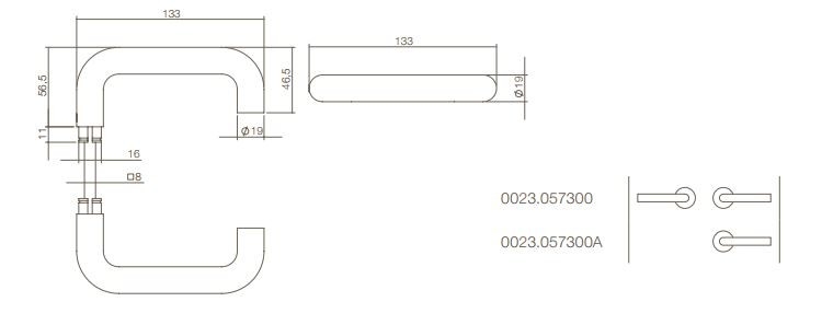 Intersteel deurklink Bern rond rvs/mat zwart - Afbeelding 2