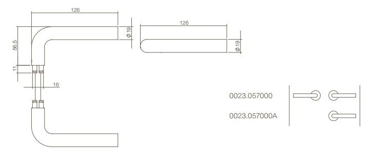 Intersteel deurklink Luzern Recht rvs/mat zwart - Afbeelding 2