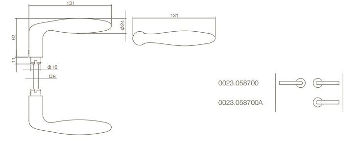 Intersteel enkele deurklink Jupiter rvs/mat zwart - Afbeelding 2