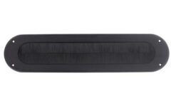 Tochtwering Ovaal RVS/Mat Zwart