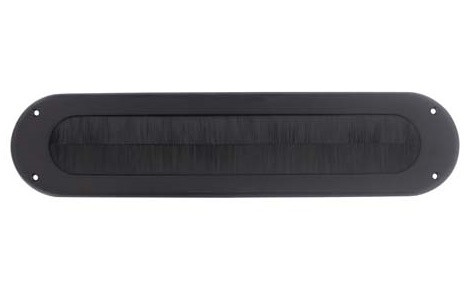 Tochtwering Ovaal RVS/Mat Zwart