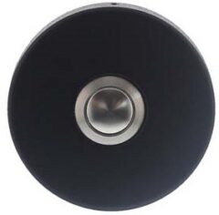 Beldrukker Rond Verdekt Ø53X10 RVS/Mat Zwart