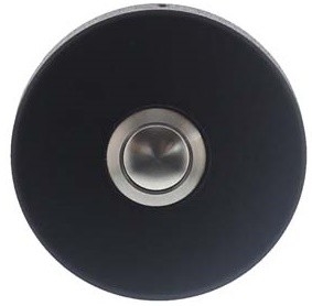 Beldrukker Rond Verdekt Ø53X10 RVS/Mat Zwart