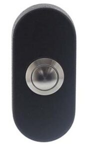 Beldrukker Ovaal Verdekt 65X30X10 RVS/Mat Zwart