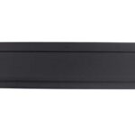 Briefplaat Rechthoekig met klep/Regenrand RVS/Mat Zwart