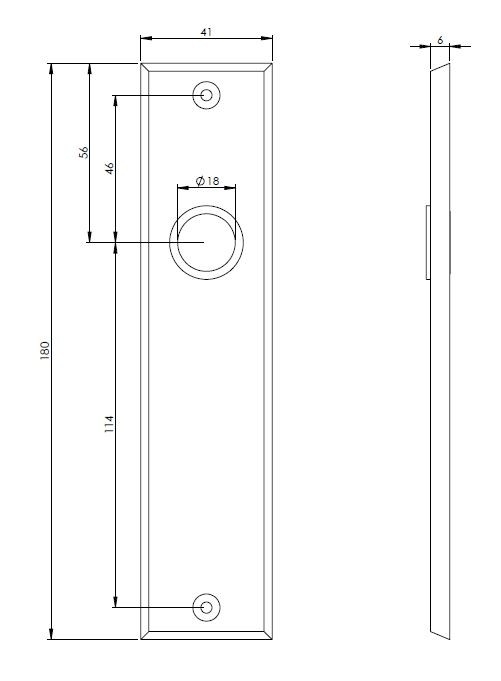 Intersteel Kortschild rechthoekig WC63/8 mat zwart - Afbeelding 4