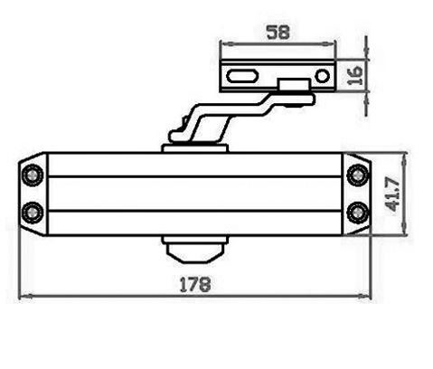 Intersteel deurdranger met schaararm 179x42x64 mm sluitkracht 2-4 - Afbeelding 2