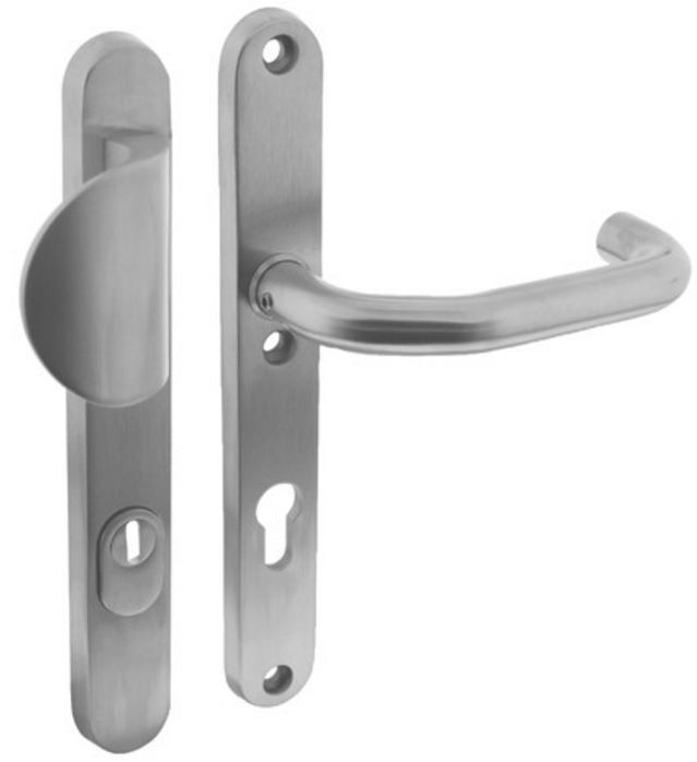 Veiligheidsbeslag smal met kerntrek beveiliging geveerd greep/kruk SKG*** RVS PC72