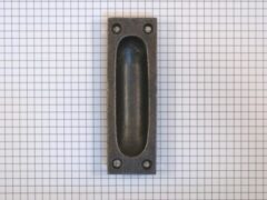 Schuifdeurgreep 100x34 mm Massief IJzer Blank Gelakt