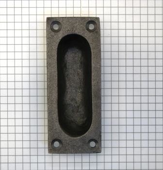 Schuifdeurgreep 91x40x13 mm Massief IJzer Grijs