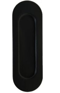 Intersteel schuifdeurkom ovaal 120x40mm blind mat zwart
