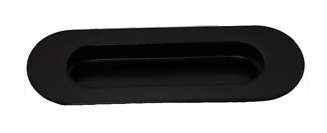 Schuifdeurkom ovaal 120x40mm blind mat zwart - Afbeelding 3