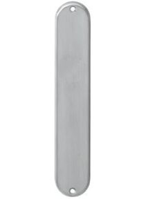 Langschild ovaal 220x41mm geheel blind rvs