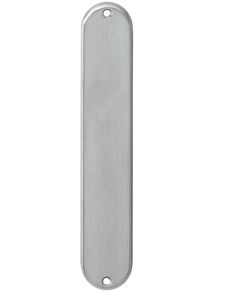 Langschild ovaal 220x41mm geheel blind rvs