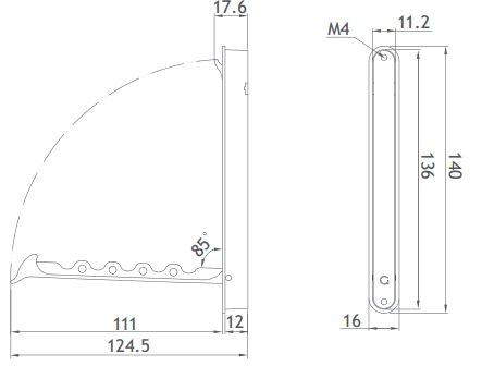 Infrees kapstokhaak Uitklapbaar rvs Look 125x140 mm - Afbeelding 2