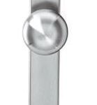 Knopschild ovaal 220x41 mm blind rvs