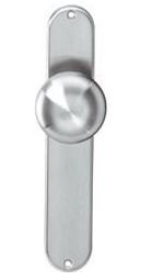 Knopschild ovaal 220x41 mm blind rvs