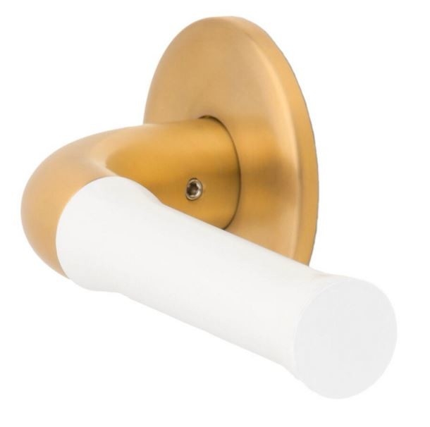 Deurklink NOUR EV100/64 op rozet PVD mat goud/wit - Afbeelding 3