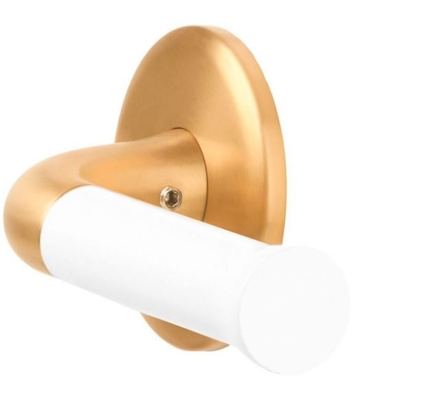 Deurklink NOUR EV101/64 op rozet PVD mat goud/wit - Afbeelding 3