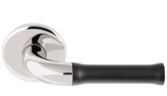 Deurkruk NOUR EV100/64 op Rozet RVS Gepolijst/Zwart