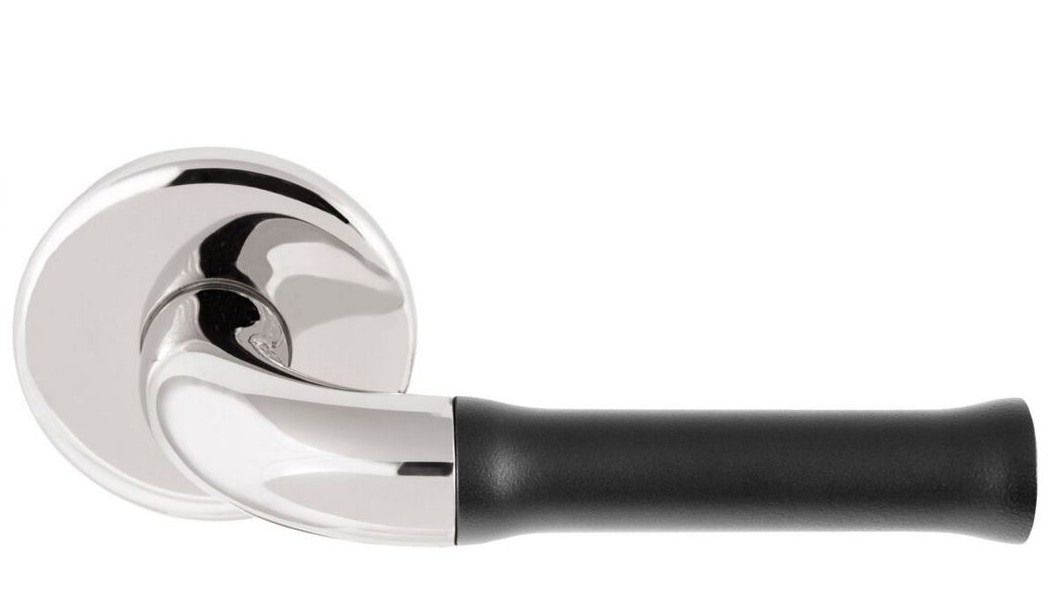 Deurkruk NOUR EV100/64 op Rozet RVS Gepolijst/Zwart