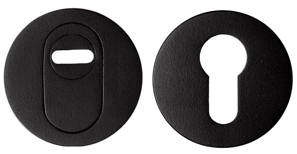 NOUR SKG3 Veiligheid-rozet + kerntrekbeveiliging Mat Zwart