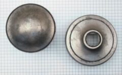 Voordeurknop (messing) Oud Zilver