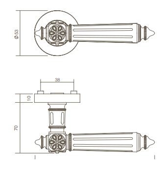 Intersteel deurklink Julietta op rozet mat nikkel/chroom - Afbeelding 2
