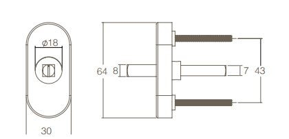 Intersteel raamkruk basisplaat hals Ø18mm nikkel - Afbeelding 2
