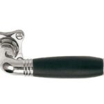 Deurkruk Ton Model Glans Nikkel/Ebbenhout op Klaver Rozet