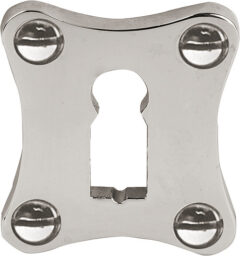 Sleutelplaatje klaver Nikkel Glans