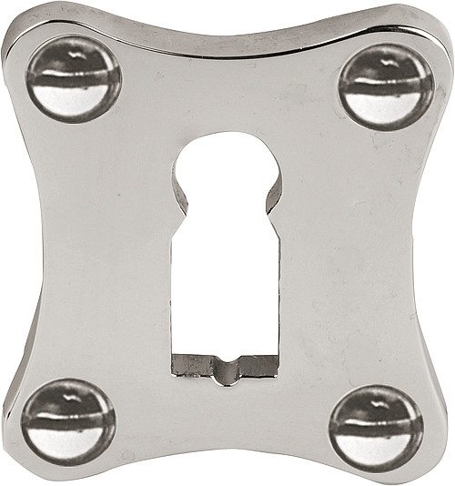 Sleutelplaatje klaver Nikkel Glans