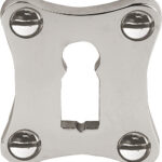 Sleutelplaatje klaver Nikkel Glans