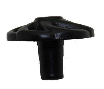 Knop Rond Open IJzer zwart 35 mm - Afbeelding 3