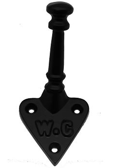 Kapstokhaakje WC IJzer Zwart
