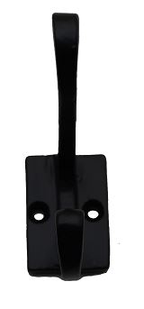 Kapstokhaak Met Achterplaat IJzer Zwart