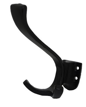Kapstokhaak Dubbel Groot IJzer zwart - Afbeelding 2