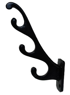 Kapstokhaak Gewei IJzer Zwart