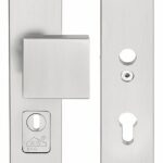 Veiligheidsbeslag PC72 met kerntrek beveiliging SQUARE LSQ60-50KT knop/kruk SKG3 RVS