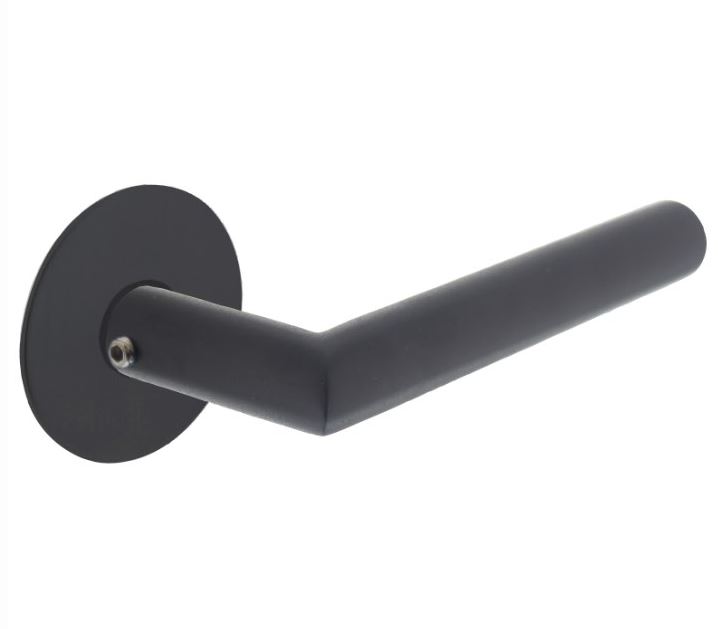 Deurkruk Jura Met zelfklevend Rozet Mat Zwart