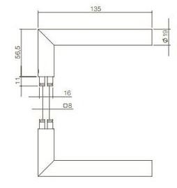 Intersteel deurklink Jura rond met zelfklevend rozet mat zwart - Afbeelding 2