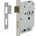 Intersteel Badkamer/Toilet slot 63/8mm Met Witte Voorplaat 20X175 mm