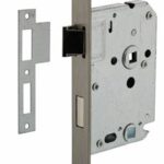 Intersteel Badkamer/Toilet slot 63/8mm Met RVS Voorplaat 20X175 mm