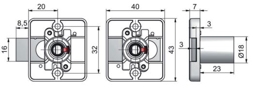 Opzet Cilinderslot voor Kasten rechts en links toepasbaar 20 mm - Afbeelding 3