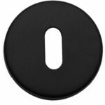 Sleutelplaatje Rond verdekt Mat Zwart