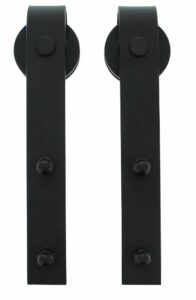 Set van 2 rollers tbv schuifdeursysteem, incl. bevestiging, mat zwart