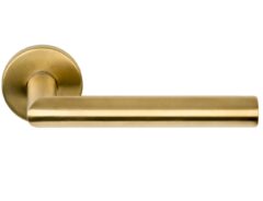 Deurkruk BASIC LBII-19 op ronde rozet PVD Mat Goud