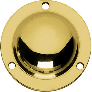 Afdekplaatje tbv bout voordeurknop messing gelakt