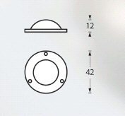 Intersteel afdekplaatje tbv bout voordeurknop messing ongelakt - Afbeelding 2