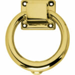 Deurklopper rond 107 mm Messing ongelakt